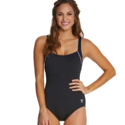 TYR Solid Square Neck Controlfit One-Piece