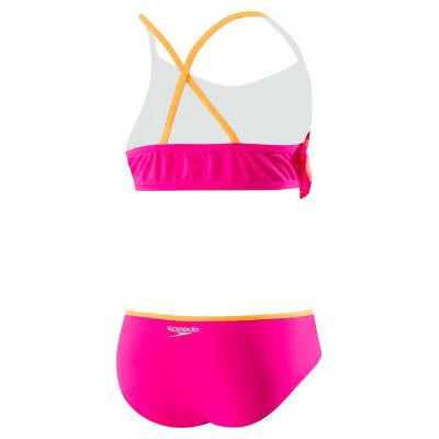 Speedo Girls Jungle Floral Ruffle Pink 2-PC - Image 2