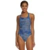Speedo Women's Pro LT Racing Stripe Volt Back One Piece Swimsuit