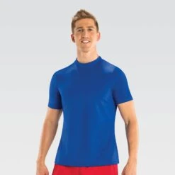 Men's Mock Neck Short Sleeve Rash Guard