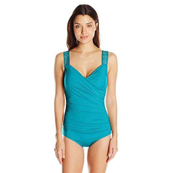 Jantzen Women's Draped Surplice One Piece - Image 3